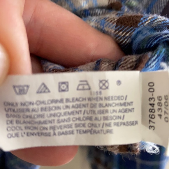 Men’s Gap Jeans Plaid Flannelette Button Down Shirt Double Pockets Size … - Picture 9 of 10